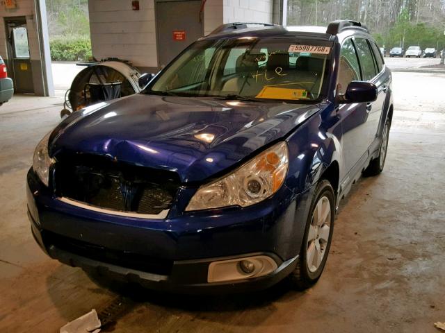 4S4BRCCC9B3320744 - 2011 SUBARU OUTBACK 2. BLUE photo 2