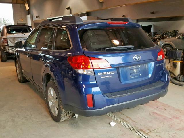 4S4BRCCC9B3320744 - 2011 SUBARU OUTBACK 2. BLUE photo 3