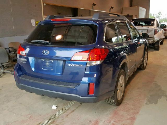 4S4BRCCC9B3320744 - 2011 SUBARU OUTBACK 2. BLUE photo 4