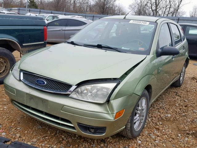 1FAHP37N97W345591 - 2007 FORD FOCUS ZX5 GREEN photo 2