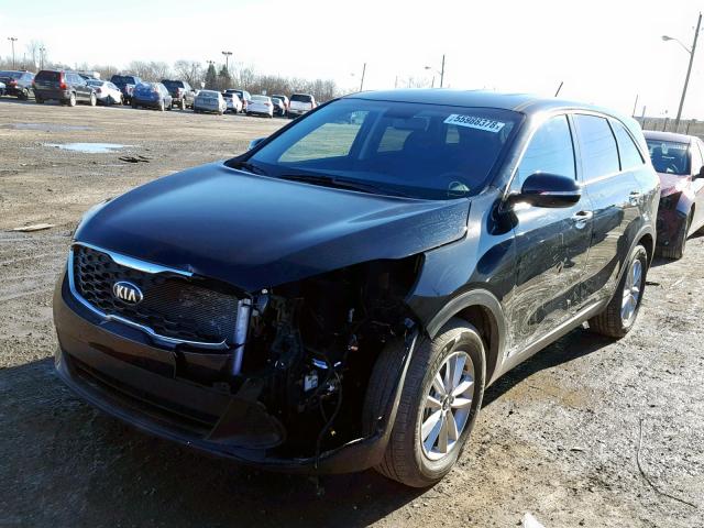 5XYPGDA56KG476486 - 2019 KIA SORENTO LX BLACK photo 2