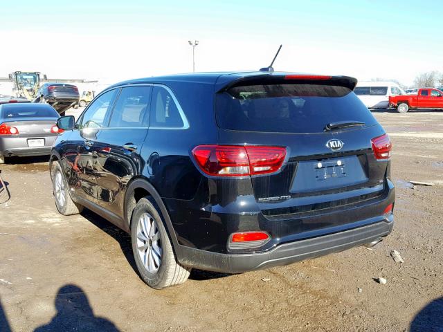 5XYPGDA56KG476486 - 2019 KIA SORENTO LX BLACK photo 3