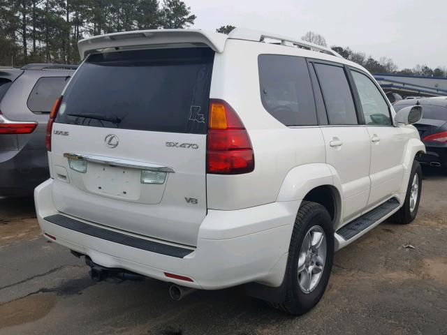 JTJBT20X670139257 - 2007 LEXUS GX 470 WHITE photo 4