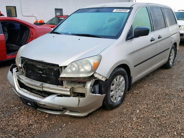 5FNRL38235B036716 - 2005 HONDA ODYSSEY LX SILVER photo 2