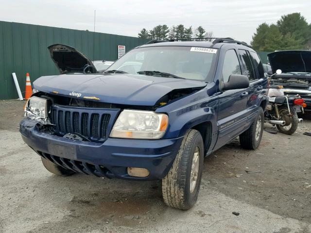 1J4G258S8YC371343 - 2000 JEEP GRAND CHER BLUE photo 2