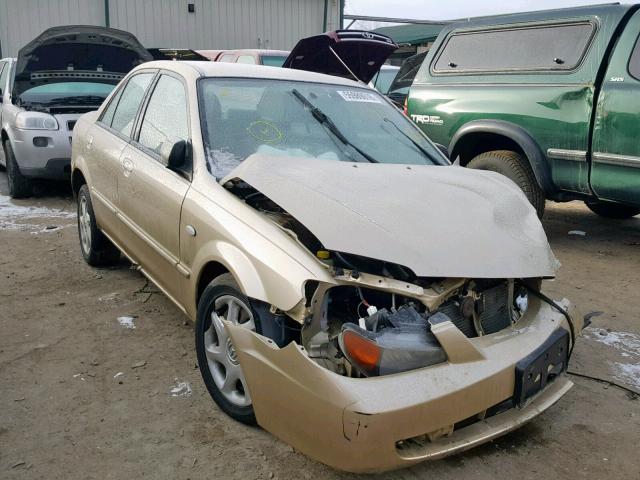 JM1BJ225021614814 - 2002 MAZDA PROTEGE DX BEIGE photo 1