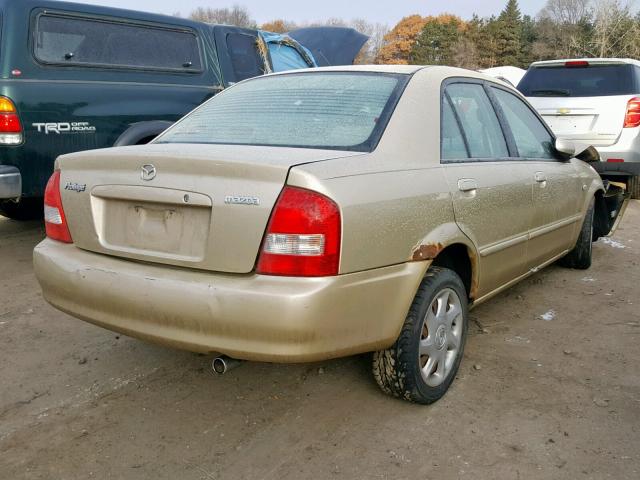 JM1BJ225021614814 - 2002 MAZDA PROTEGE DX BEIGE photo 4