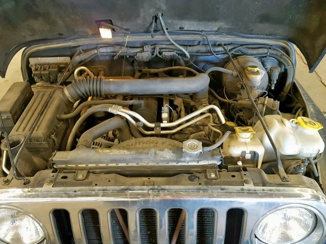 1J4FA44S45P315662 - 2005 JEEP WRANGLER / BLUE photo 7