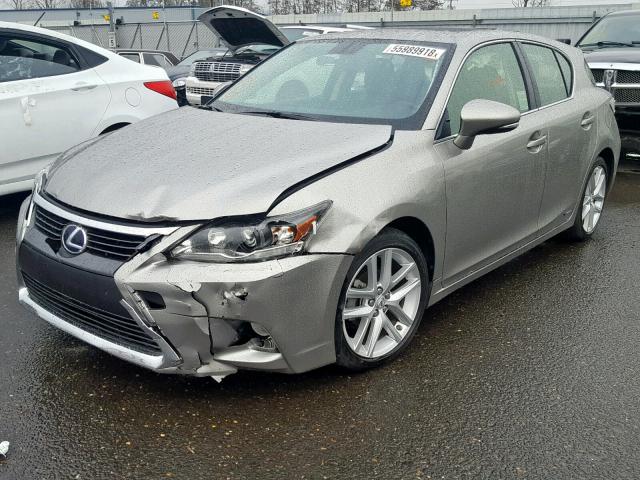 JTHKD5BH8H2285428 - 2017 LEXUS CT 200 H GRAY photo 2