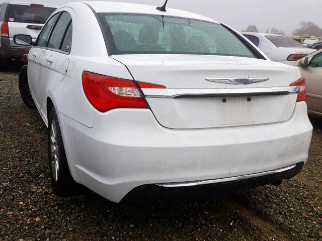 1C3CCBAB3EN212700 - 2014 CHRYSLER 200 LX WHITE photo 3