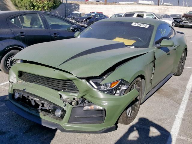 1FA6P8CF3G5237606 - 2016 FORD MUSTANG GT GREEN photo 2