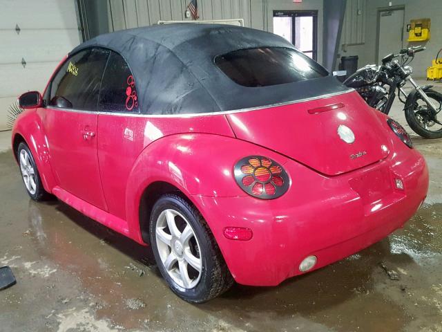 3VWCD31Y44M352957 - 2004 VOLKSWAGEN NEW BEETLE RED photo 3