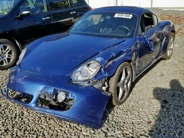 WP0AB29817U780080 - 2007 PORSCHE CAYMAN S BLUE photo 2