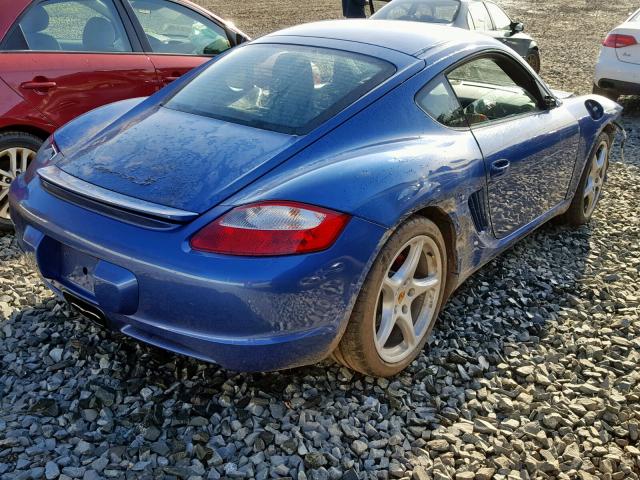 WP0AB29817U780080 - 2007 PORSCHE CAYMAN S BLUE photo 4