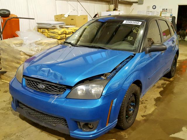 1FAFP37N47W110765 - 2007 FORD FOCUS ZX5 BLUE photo 2