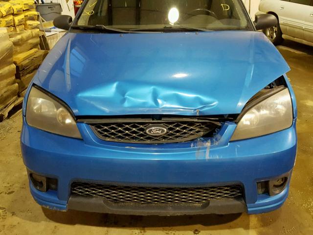 1FAFP37N47W110765 - 2007 FORD FOCUS ZX5 BLUE photo 9