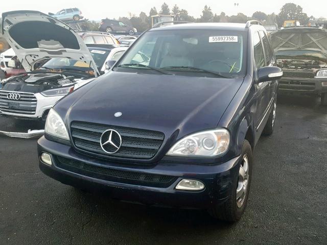 4JGAB57E54A503449 - 2004 MERCEDES-BENZ ML 350 BLUE photo 2