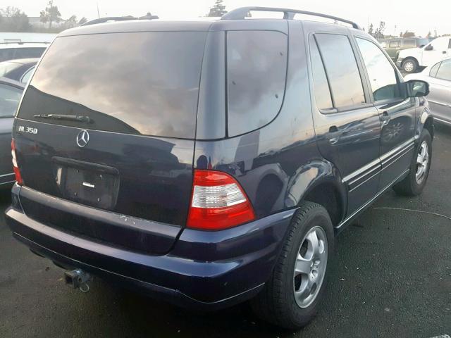 4JGAB57E54A503449 - 2004 MERCEDES-BENZ ML 350 BLUE photo 4