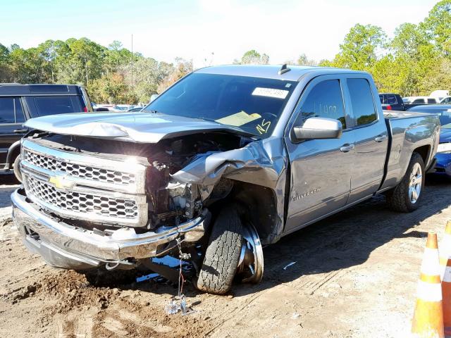 1GCVKREC7FZ389053 - 2015 CHEVROLET SILVERADO BLUE photo 2