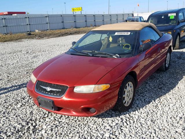 3C3EL45H6YT278911 - 2000 CHRYSLER SEBRING JX RED photo 2