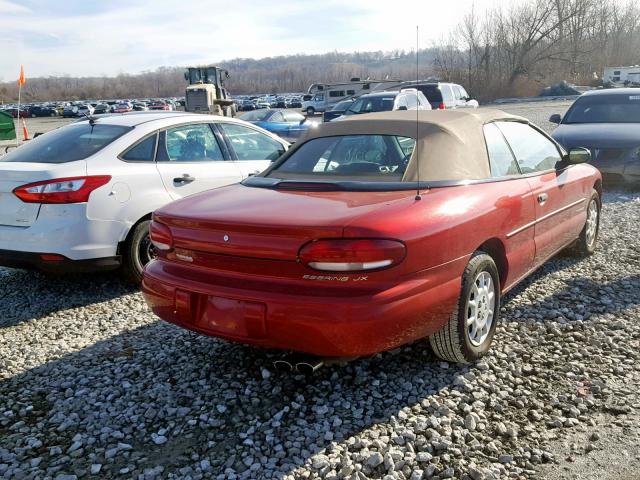 3C3EL45H6YT278911 - 2000 CHRYSLER SEBRING JX RED photo 4