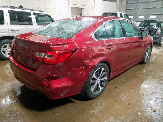 4S3BNEN60F3065667 - 2015 SUBARU LEGACY 3.6 MAROON photo 4