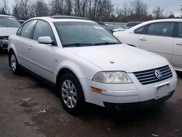 WVWPD63B13P191121 - 2003 VOLKSWAGEN PASSAT GLS WHITE photo 1