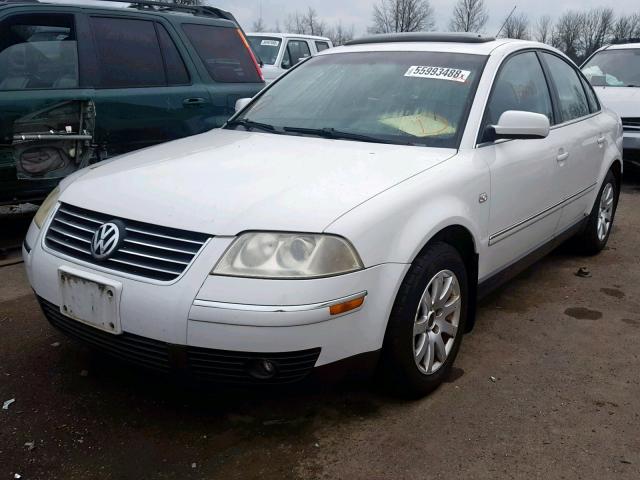 WVWPD63B13P191121 - 2003 VOLKSWAGEN PASSAT GLS WHITE photo 2