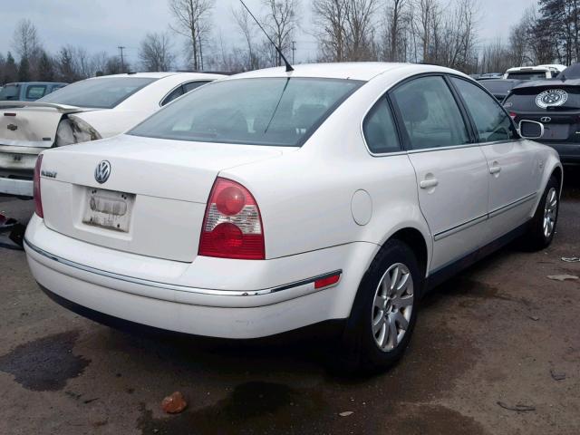 WVWPD63B13P191121 - 2003 VOLKSWAGEN PASSAT GLS WHITE photo 4