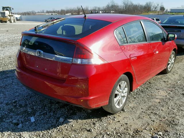 JHMZE2H73ES001515 - 2014 HONDA INSIGHT EX RED photo 4