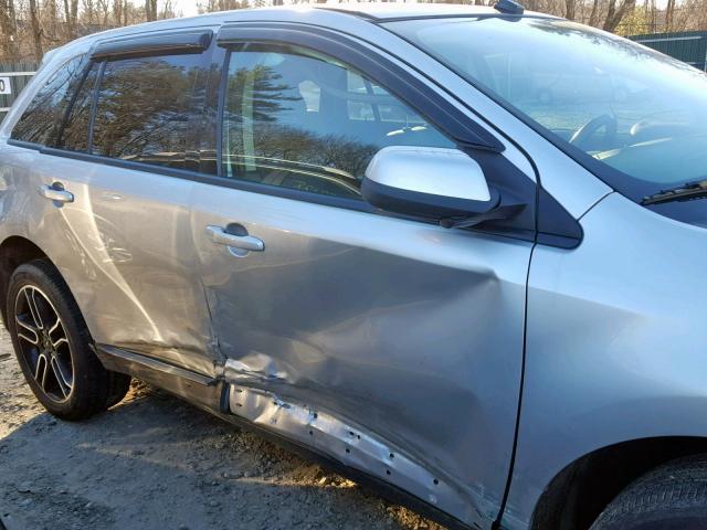 2FMDK4JC0EBA66206 - 2014 FORD EDGE SEL SILVER photo 9