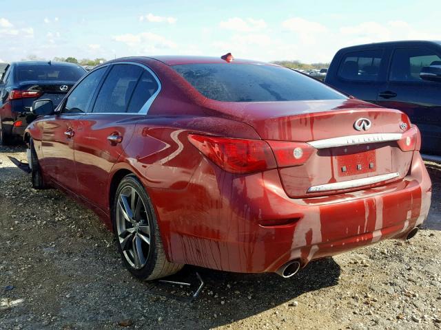 JN1BV7AP1FM333679 - 2015 INFINITI Q50 BASE RED photo 3