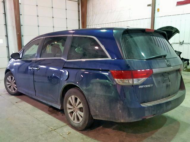 5FNRL5H32GB142517 - 2016 HONDA ODYSSEY SE BLUE photo 3