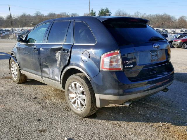 2FMDK49CX8BA22173 - 2008 FORD EDGE LIMIT BLUE photo 3