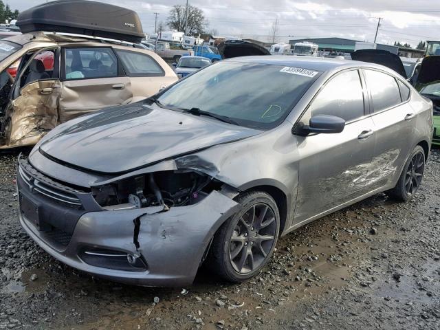 1C3CDFBH0DD175858 - 2013 DODGE DART SXT GRAY photo 2