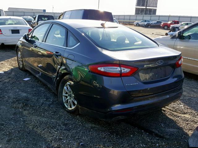 3FA6P0G79FR267032 - 2015 FORD FUSION S GRAY photo 3