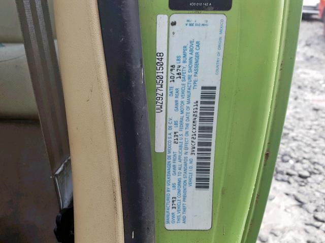 3VWCF21CXXM425116 - 1999 VOLKSWAGEN NEW BEETLE Grün Foto 10