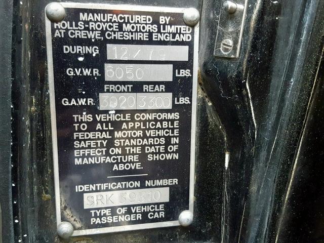 SRK39310 - 1979 ROLLS-ROYCE SIL SHADOW TWO TONE photo 10