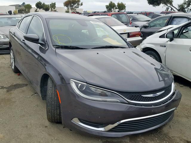 1C3CCCAB6FN572261 - 2015 CHRYSLER 200 LIMITE CHARCOAL photo 1