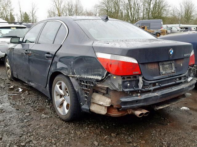 WBANE53516CK89132 - 2006 BMW 525 I BLACK photo 3