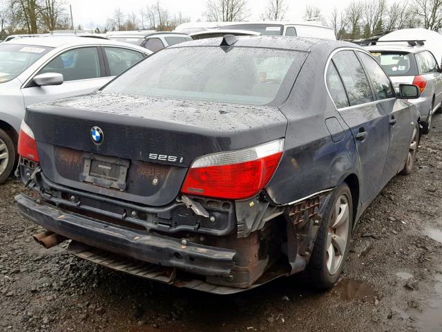 WBANE53516CK89132 - 2006 BMW 525 I BLACK photo 4