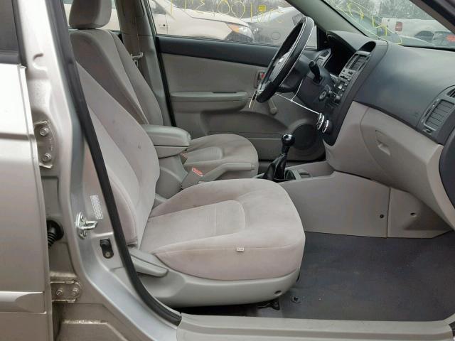 KNAFE121385502522 - 2008 KIA SPECTRA EX SILVER photo 5