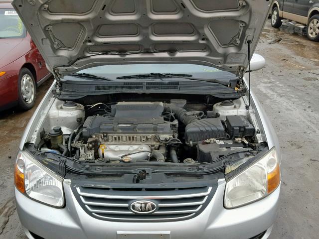 KNAFE121385502522 - 2008 KIA SPECTRA EX SILVER photo 7