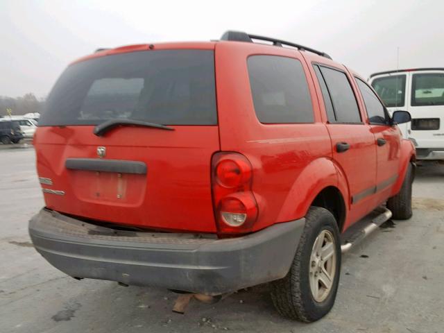 1D4HD38N36F178485 - 2006 DODGE DURANGO SX RED photo 4