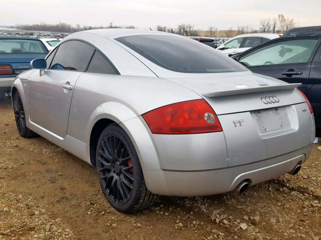 TRUWT28N821033179 - 2002 AUDI TT QUATTRO SILVER photo 3