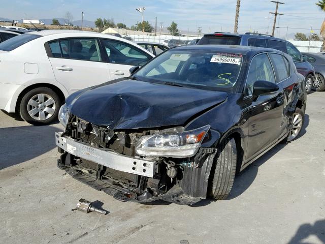 JTHKD5BH0D2129748 - 2013 LEXUS CT 200 BLACK photo 2