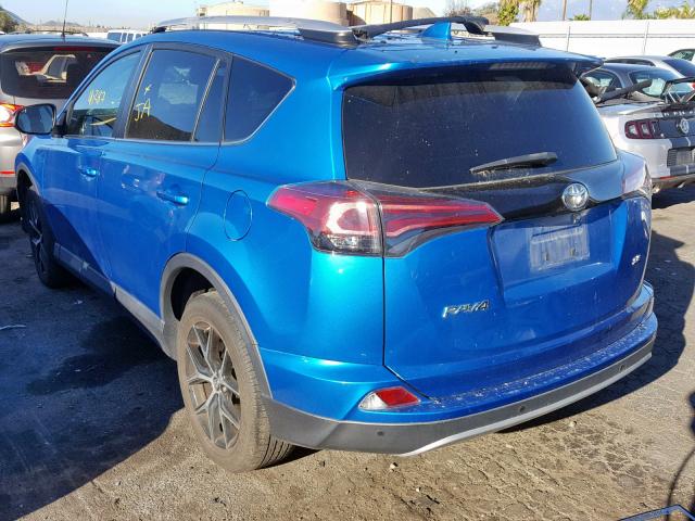 2T3NFREV1GW276660 - 2016 TOYOTA RAV4 SE BLUE photo 3