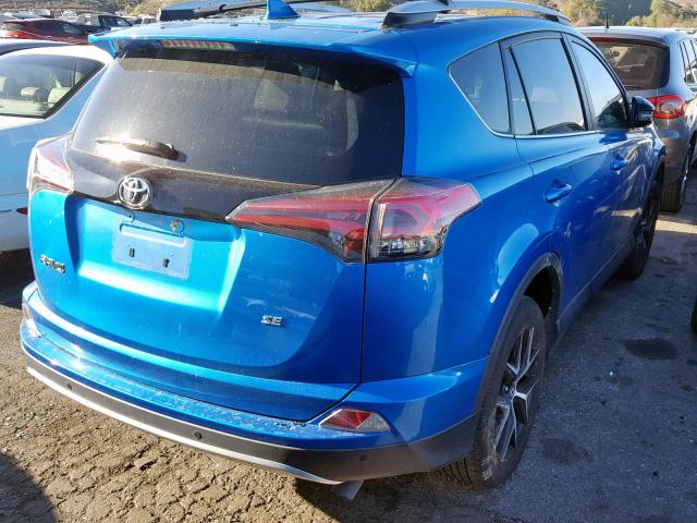 2T3NFREV1GW276660 - 2016 TOYOTA RAV4 SE BLUE photo 4