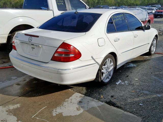 WDBUF70J63A123459 - 2003 MERCEDES-BENZ E 500 WHITE photo 4