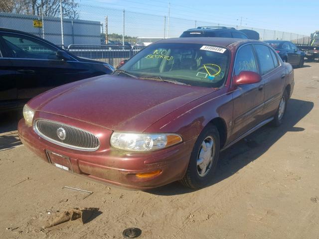 1G4HP54K5Y4246503 - 2000 BUICK LESABRE CU RED photo 2